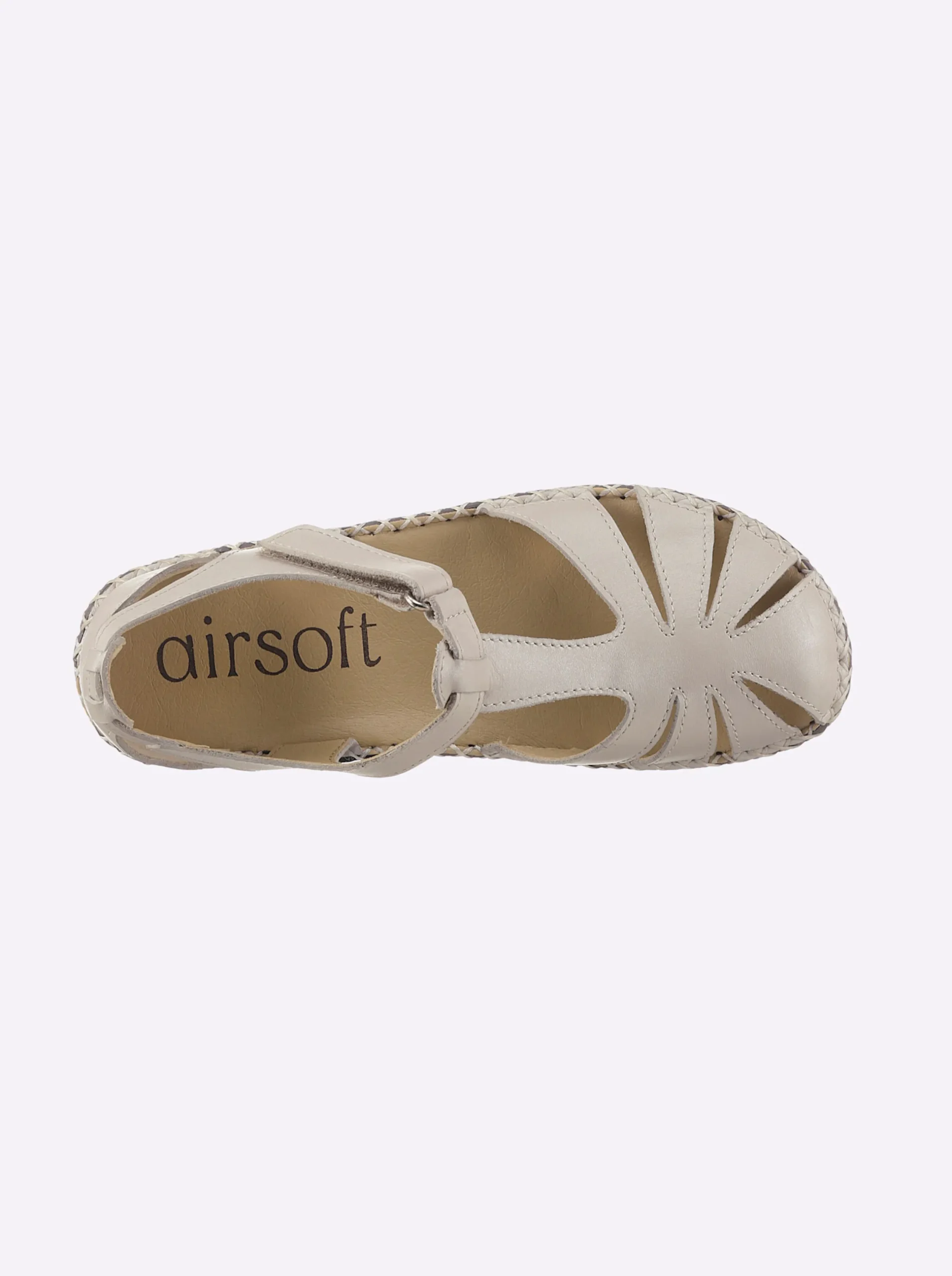 Sandalen & Sandaletten|airsoft modern+ Sandalette mit Klettverschluss vanille
