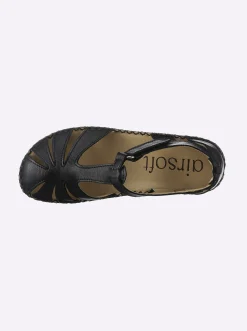 Sandalen & Sandaletten|airsoft modern+ Sandalette mit Klettverschluss schwarz