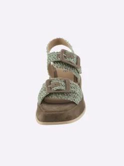 Sandalen & Sandaletten|heine Sandalette mit Plateausohle khaki-oliv