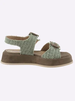 Sandalen & Sandaletten|heine Sandalette mit Plateausohle khaki-oliv