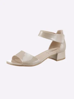 Sandalen & Sandaletten|Caprice Sandalette mit schrittdämpfender Sohle beige