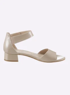 Sandalen & Sandaletten|Caprice Sandalette mit schrittdämpfender Sohle beige