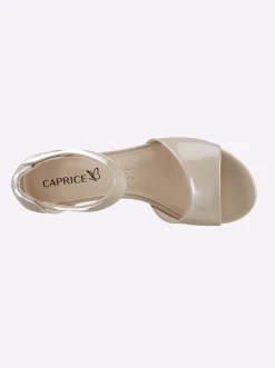 Sandalen & Sandaletten|Caprice Sandalette mit schrittdämpfender Sohle beige