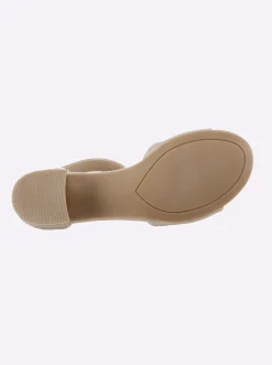 Sandalen & Sandaletten|Caprice Sandalette mit schrittdämpfender Sohle beige