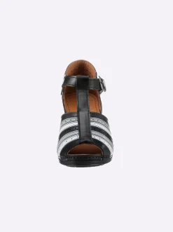 Sandalen & Sandaletten|Gemini Sandalette mit verstellbaren Riemchen schwarz