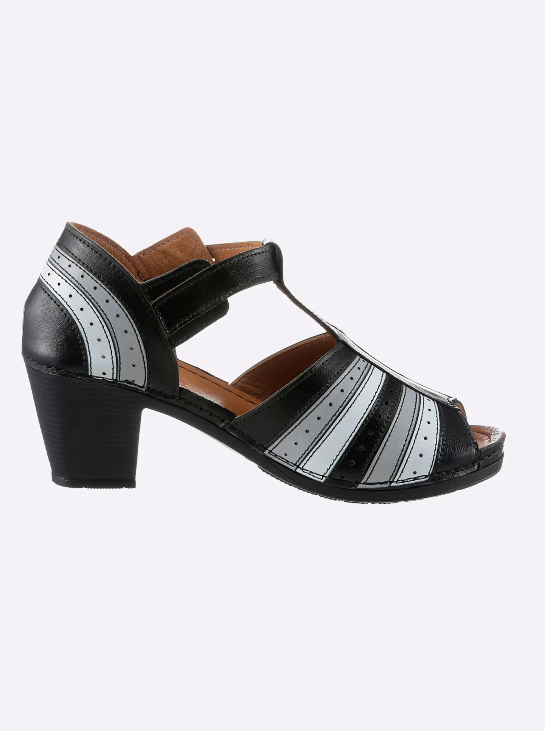 Sandalen & Sandaletten|Gemini Sandalette mit verstellbaren Riemchen schwarz