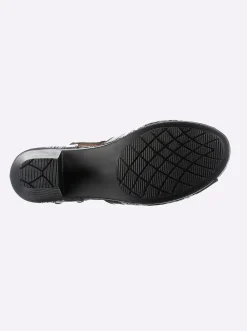 Sandalen & Sandaletten|Gemini Sandalette mit verstellbaren Riemchen schwarz