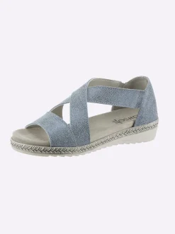 Sandalen & Sandaletten|airsoft modern+ Sandalette mit Wechselfußbett taubenblau
