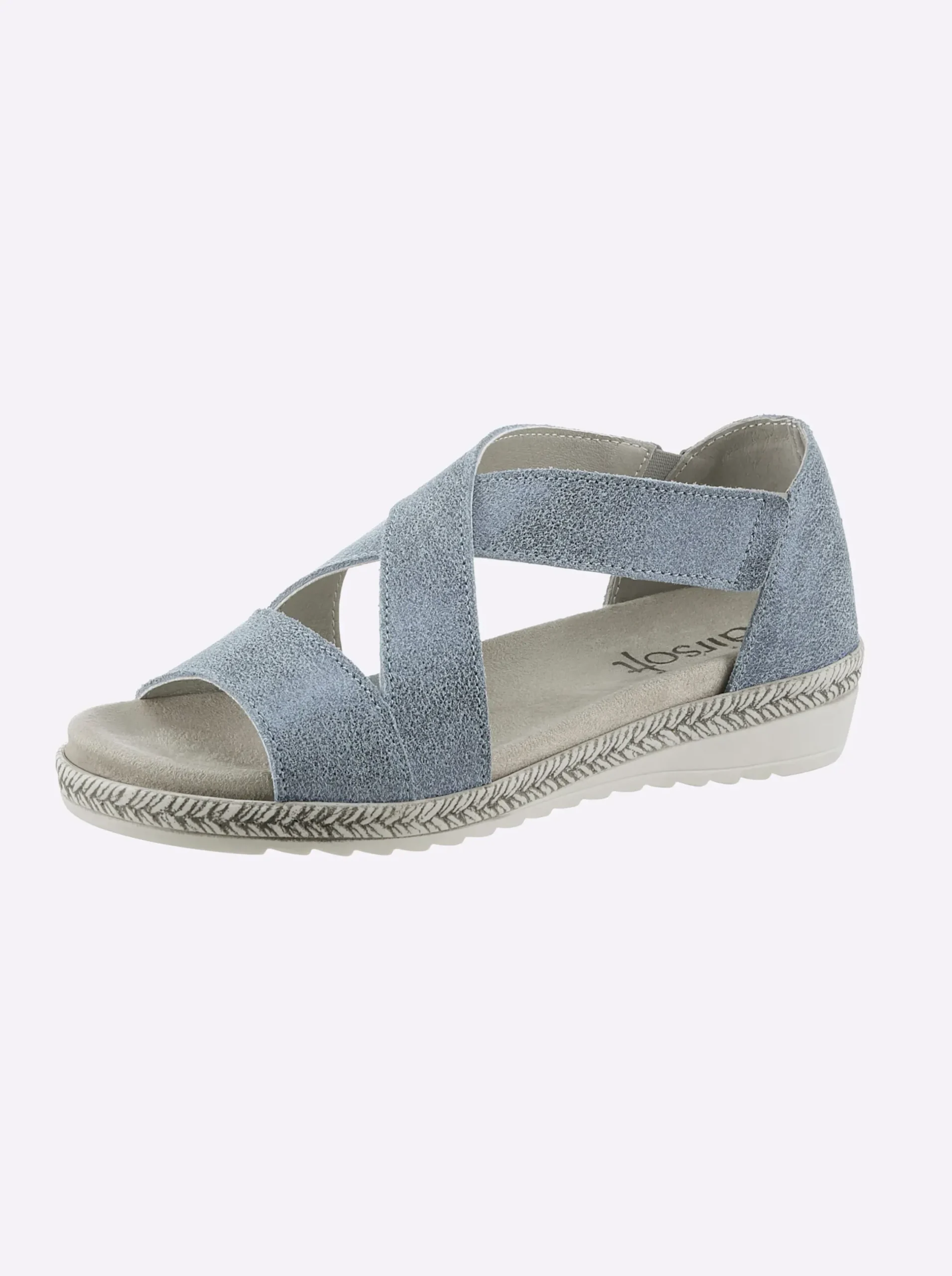 Sandalen & Sandaletten|airsoft modern+ Sandalette mit Wechselfußbett taubenblau