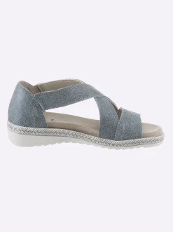Sandalen & Sandaletten|airsoft modern+ Sandalette mit Wechselfußbett taubenblau