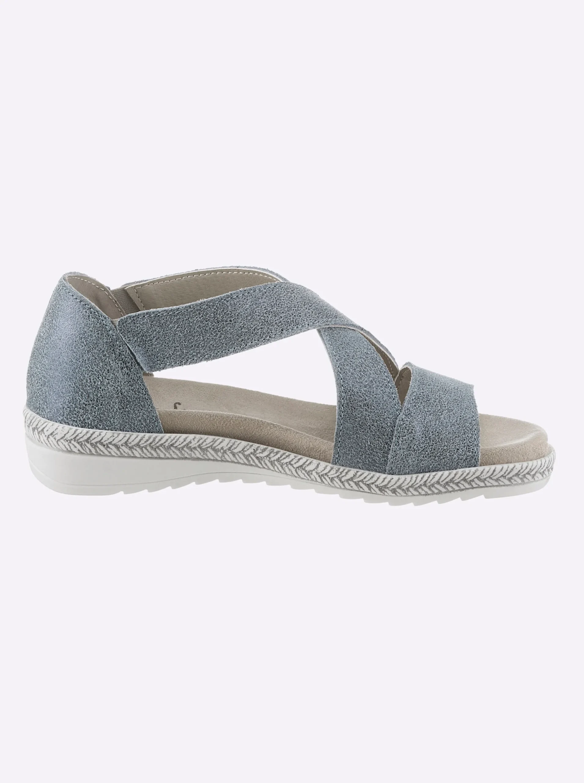 Sandalen & Sandaletten|airsoft modern+ Sandalette mit Wechselfußbett taubenblau