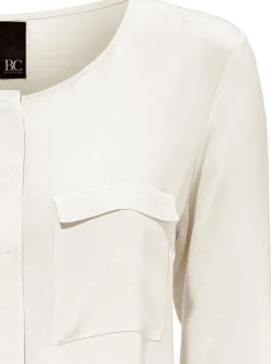 Blusen|heine Satinbluse ecru