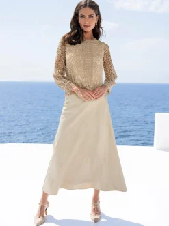 Röcke|heine Satinrock beige