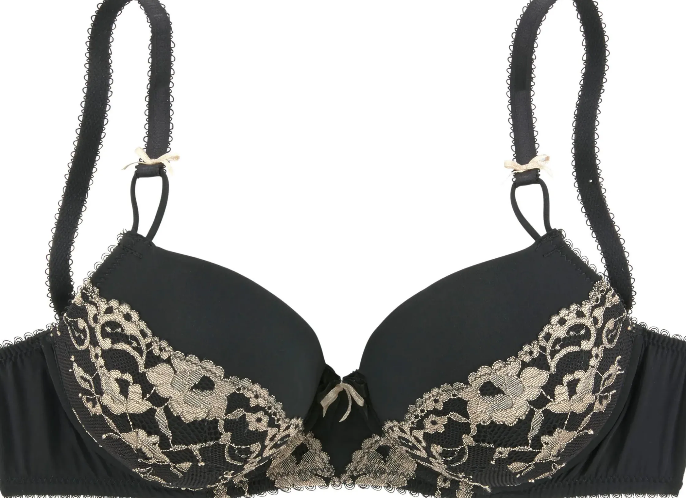 Bhs|LASCANA Schalen-BH schwarz-goldfarben