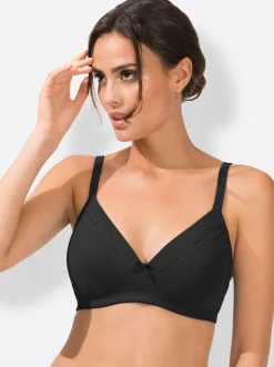 Bhs|wäschepur Schalen-BH ohne Bügel schwarz+jeansblau