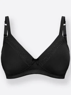 Bhs|wäschepur Schalen-BH ohne Bügel schwarz+jeansblau