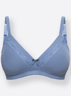 Bhs|wäschepur Schalen-BH ohne Bügel schwarz+jeansblau