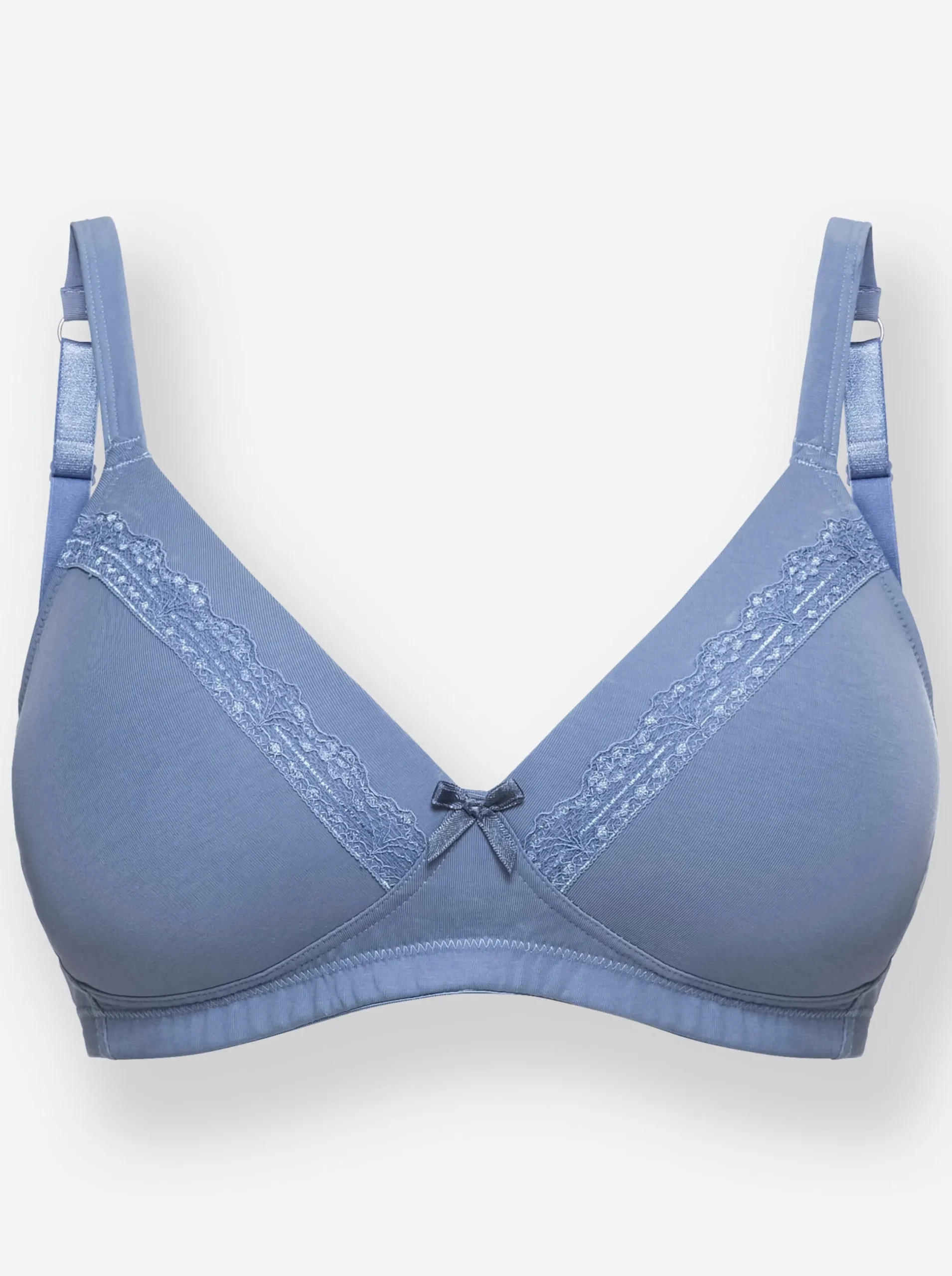 Bhs|wäschepur Schalen-BH ohne Bügel schwarz+jeansblau