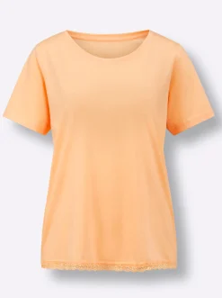 Homewear|Nachtwäsche|wäschepur Schlafanzug-Shirt apricot