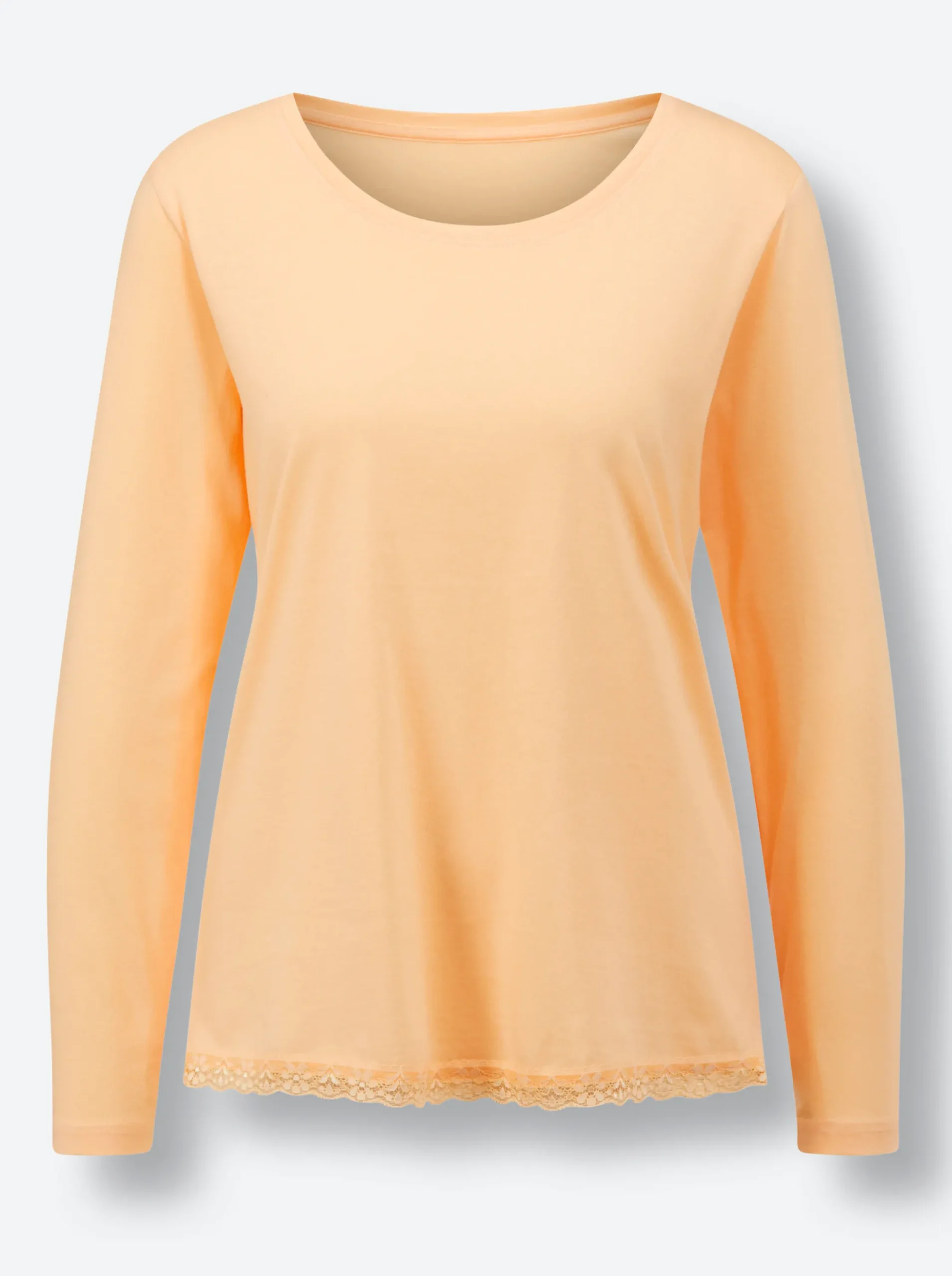 Nachtwäsche|wäschepur Schlafanzug-Shirt apricot