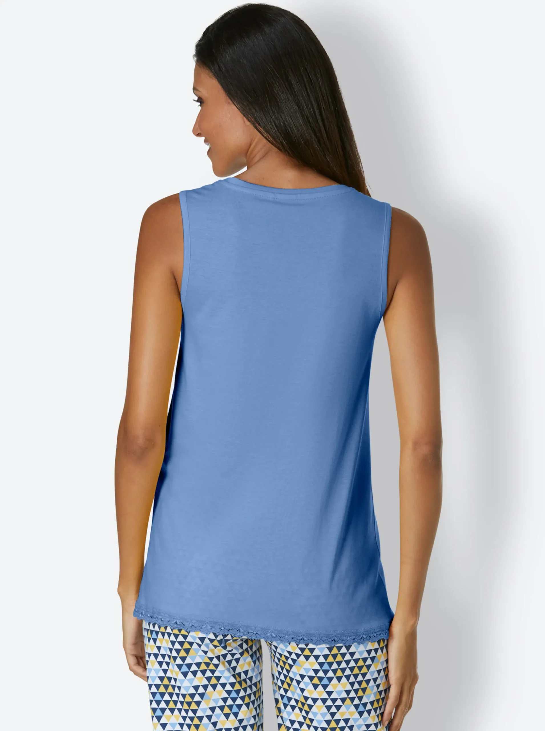 Nachtwäsche|wäschepur Schlafanzug-Shirt himmelblau