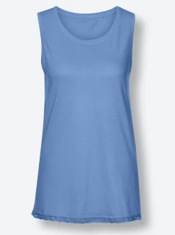 Nachtwäsche|wäschepur Schlafanzug-Shirt himmelblau