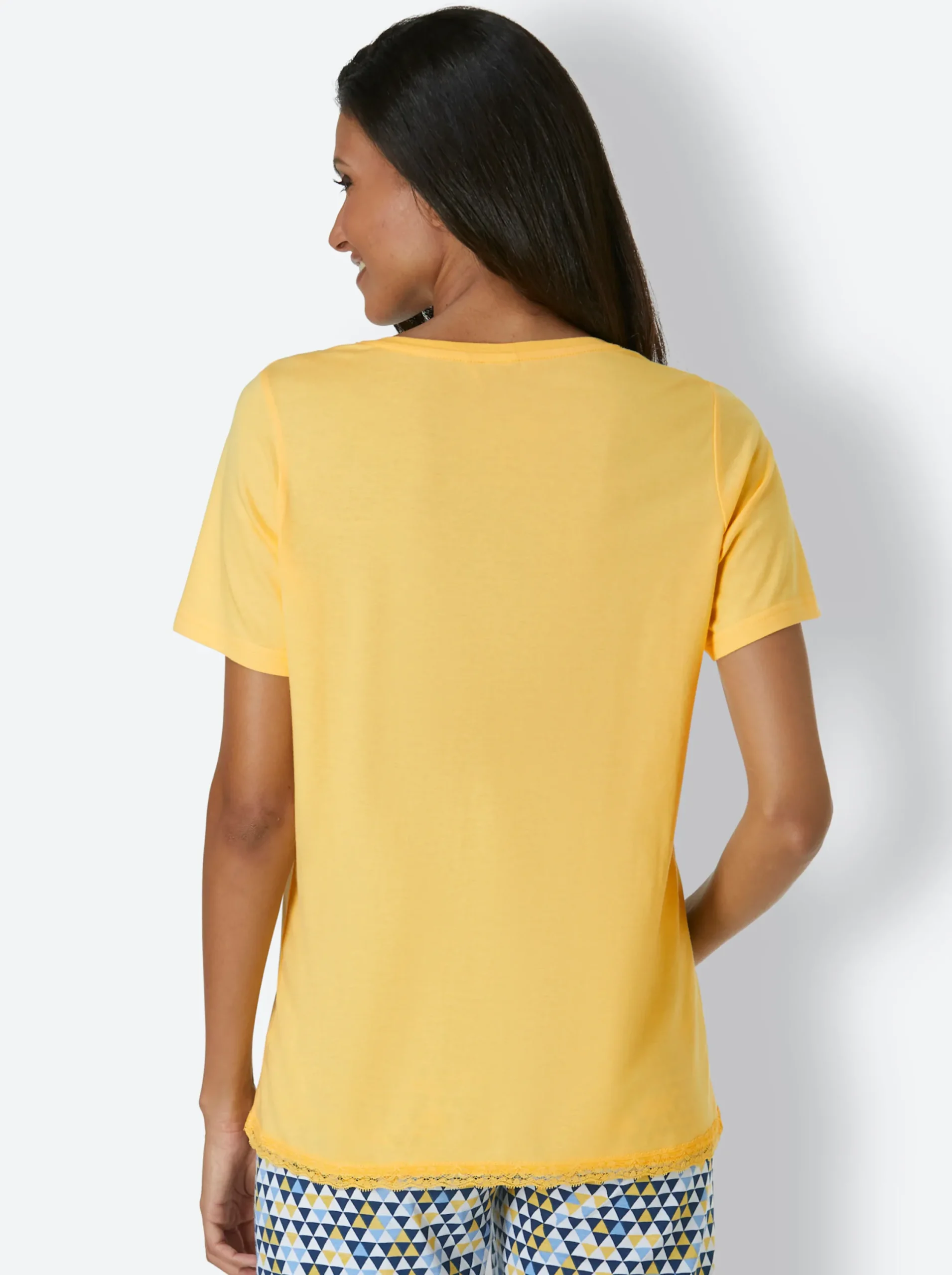Nachtwäsche|Homewear|wäschepur Schlafanzug-Shirt gelb