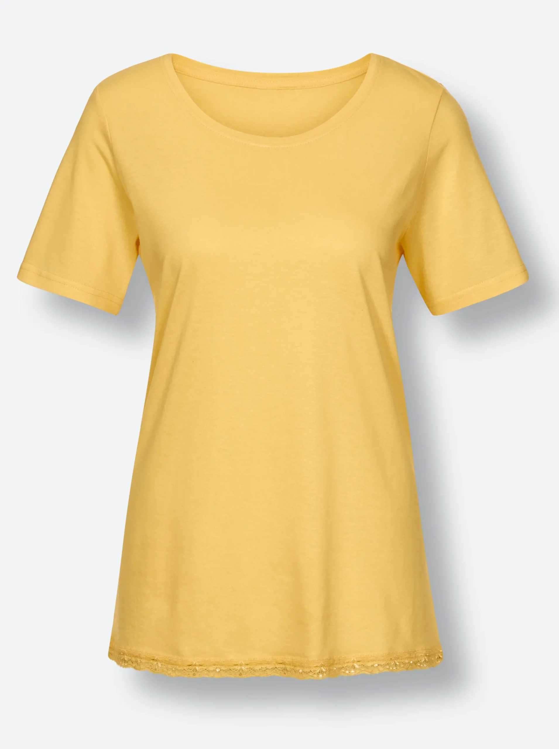 Nachtwäsche|Homewear|wäschepur Schlafanzug-Shirt gelb