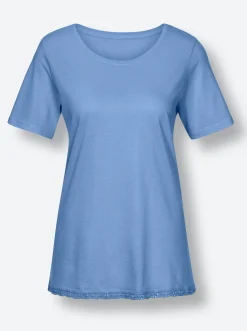 Homewear|Nachtwäsche|wäschepur Schlafanzug-Shirt himmelblau