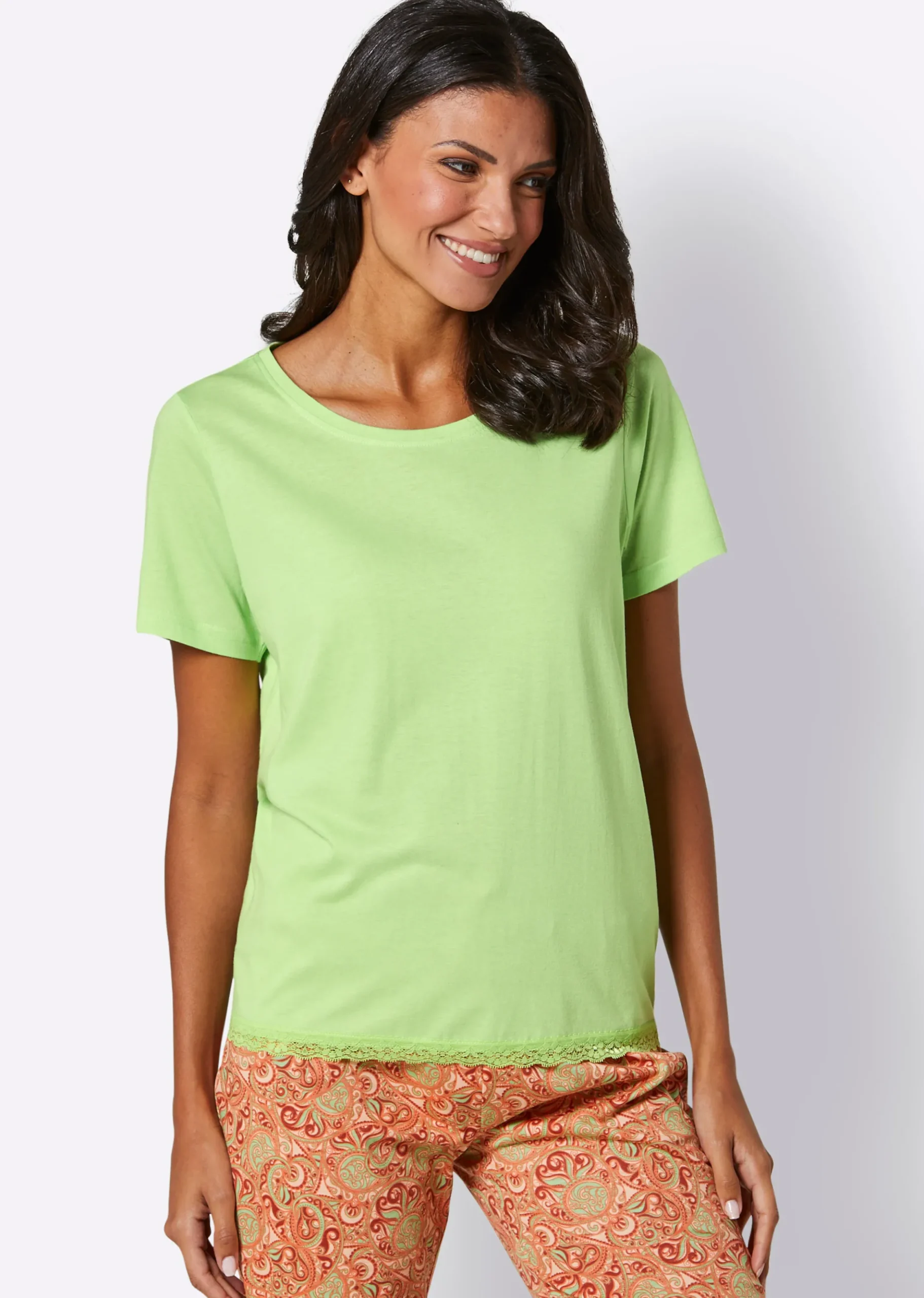 Nachtwäsche|Homewear|wäschepur Schlafanzug-Shirt reseda