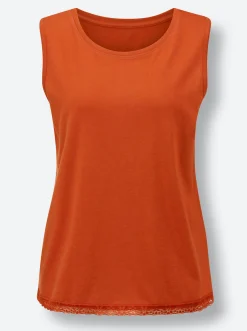 Nachtwäsche|wäschepur Schlafanzug-Shirt rostrot