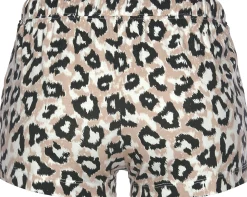 Nachtwäsche|LASCANA Schlafshorts ecru-nougat-schwarz