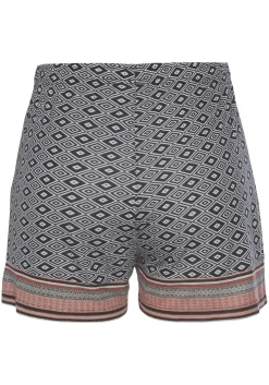 Nachtwäsche|Vivance Dreams Schlafshorts braungemustert