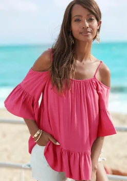 Strandmode|Buffalo Schlupfbluse pink