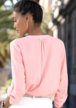 Blusen|LASCANA Schlupfbluse rosa