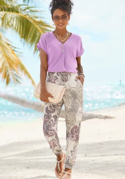 Strandmode|LASCANA Schlupfbluse flieder