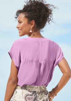 Strandmode|LASCANA Schlupfbluse flieder