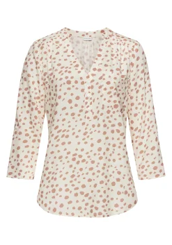 Strandmode|Blusen|LASCANA Schlupfbluse creme-taupebedruckt