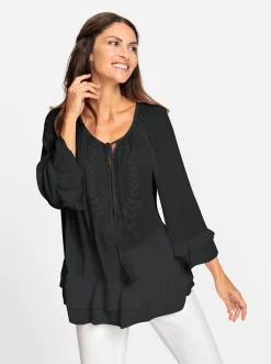 Blusen| Schlupfbluse schwarz