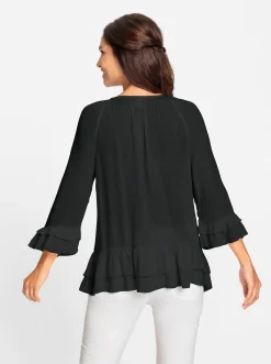 Blusen| Schlupfbluse schwarz
