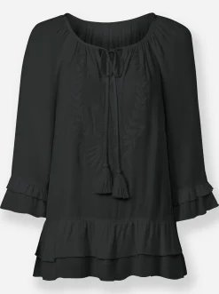 Blusen| Schlupfbluse schwarz