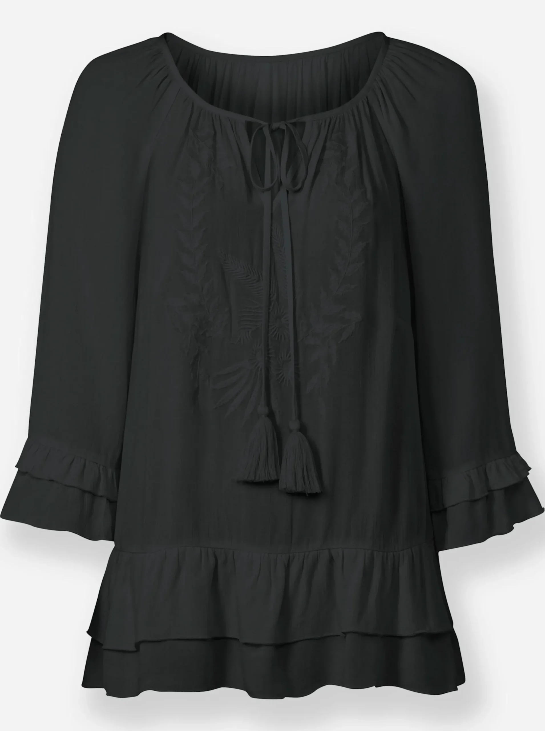 Blusen| Schlupfbluse schwarz
