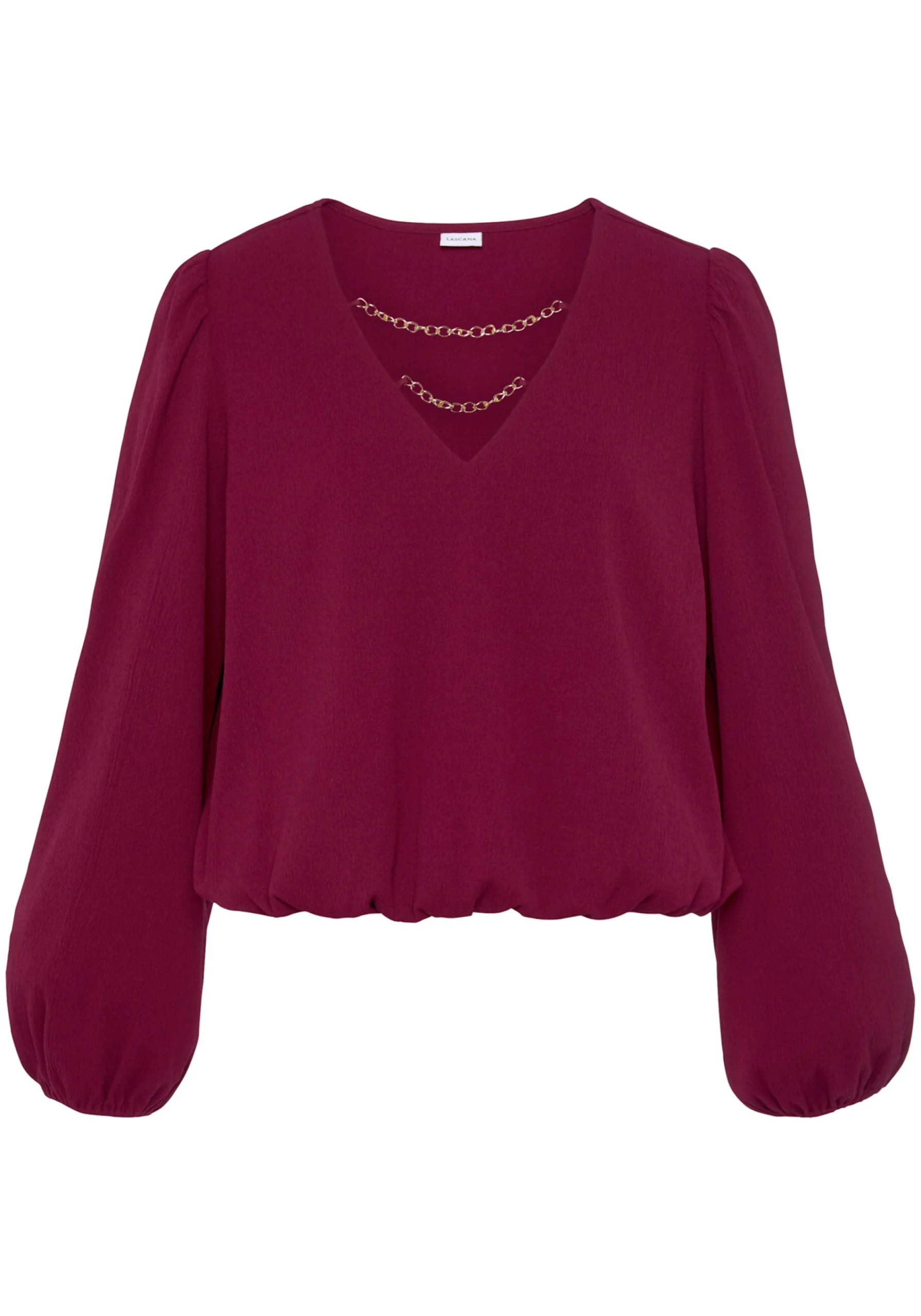 Strandmode|Blusen|LASCANA Schlupfbluse pflaume