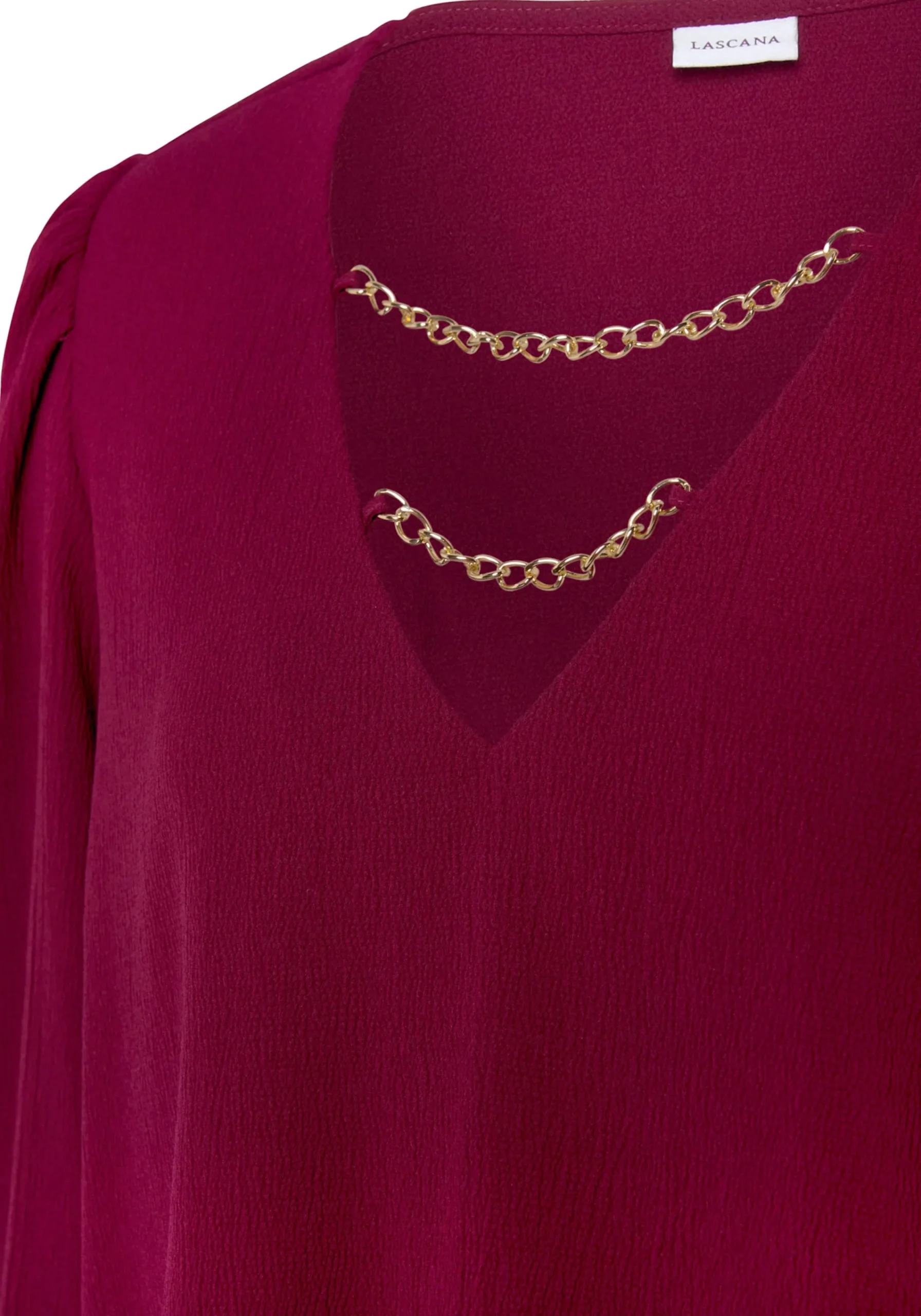 Strandmode|Blusen|LASCANA Schlupfbluse pflaume