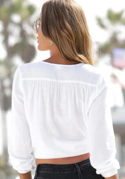 Strandmode|Buffalo Schlupfbluse weiß