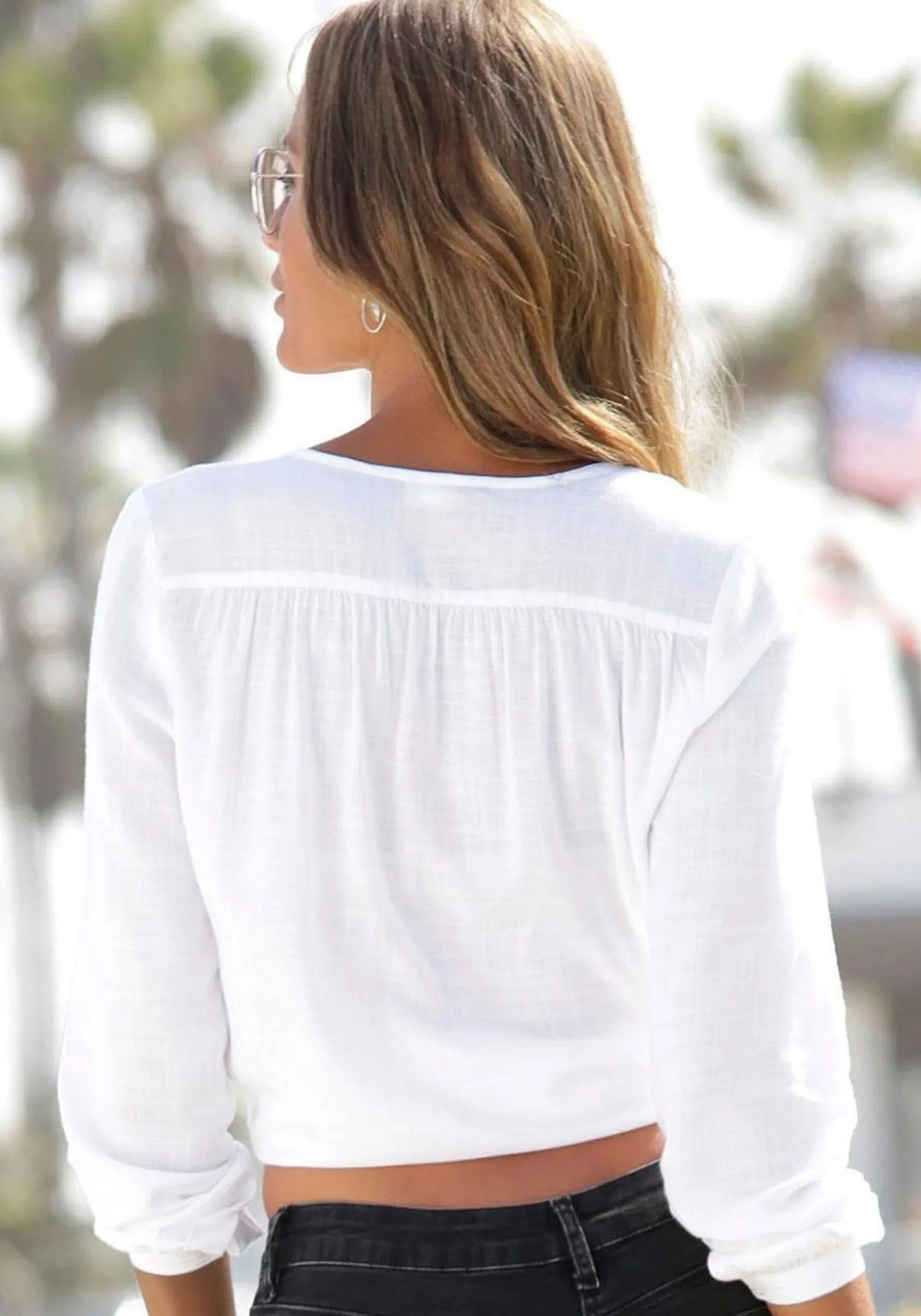 Strandmode|Buffalo Schlupfbluse weiß