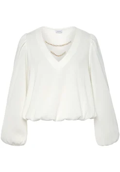 Strandmode|LASCANA Schlupfbluse creme