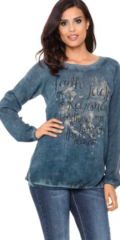 Blusen|heine Schlupfbluse jeansblau