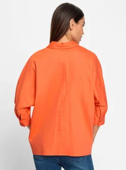 Blusen|heine Schlupfbluse im Oversized-Style orange