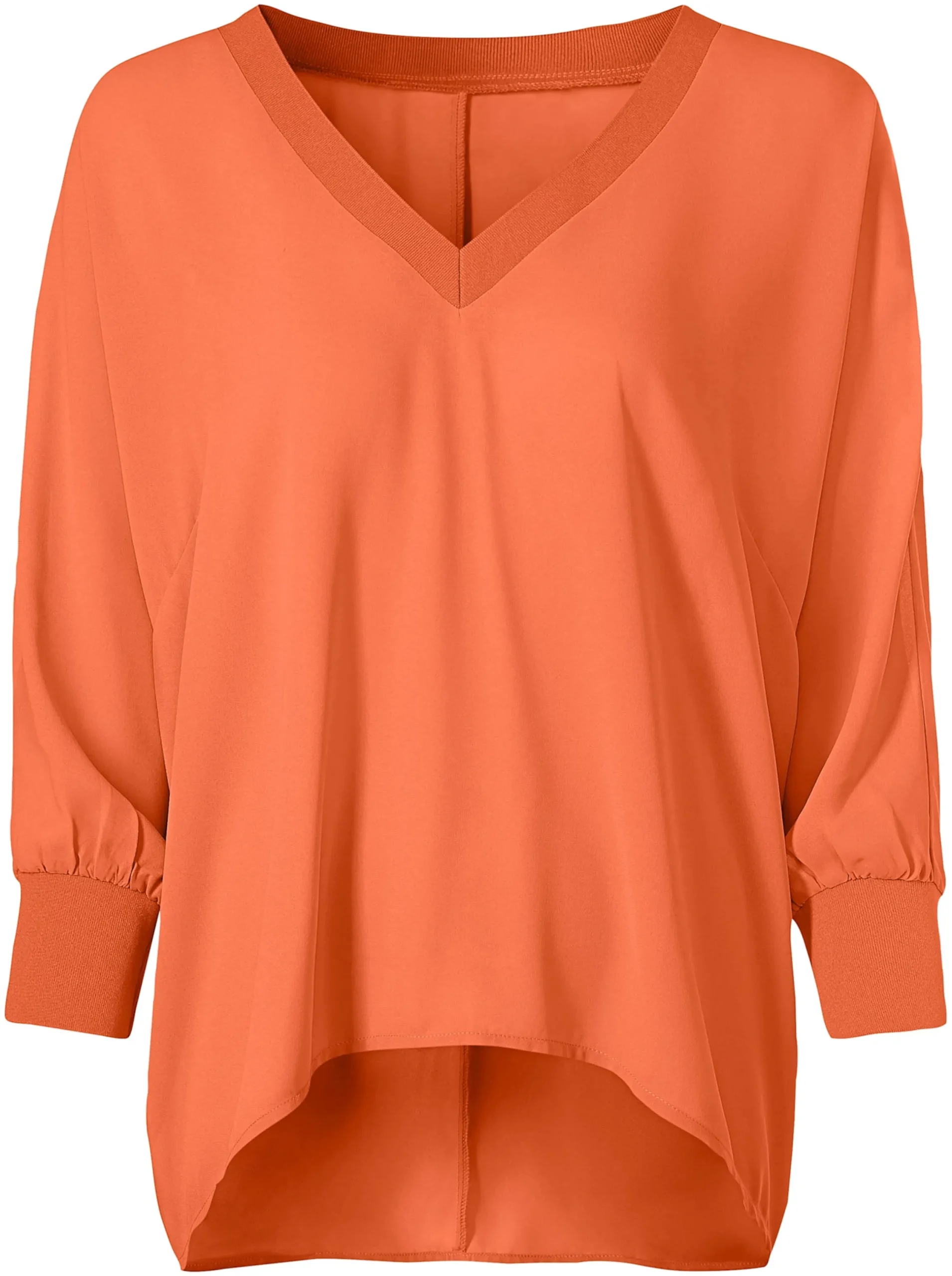 Strandmode|heine Schlupfbluse mit Fledermausärmel orange
